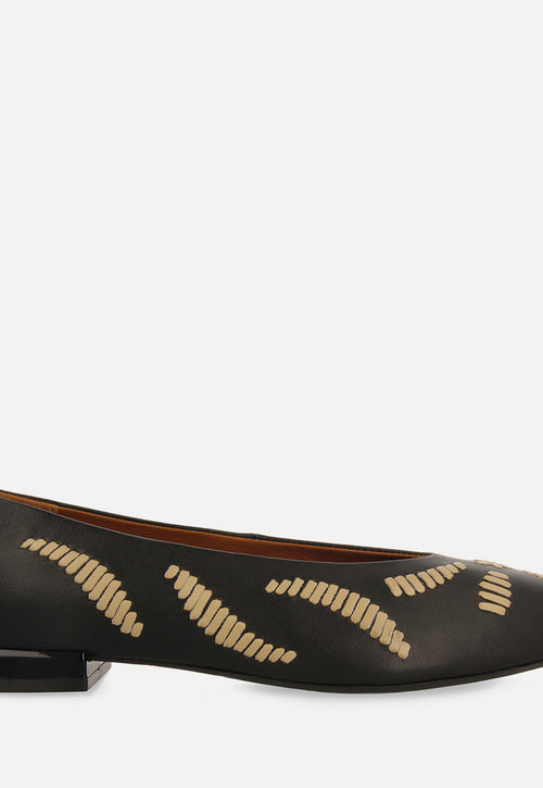 BALLERINE RICAMATE IN PELLE ZAMARDI