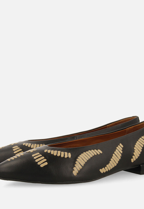 BALLERINE RICAMATE IN PELLE ZAMARDI