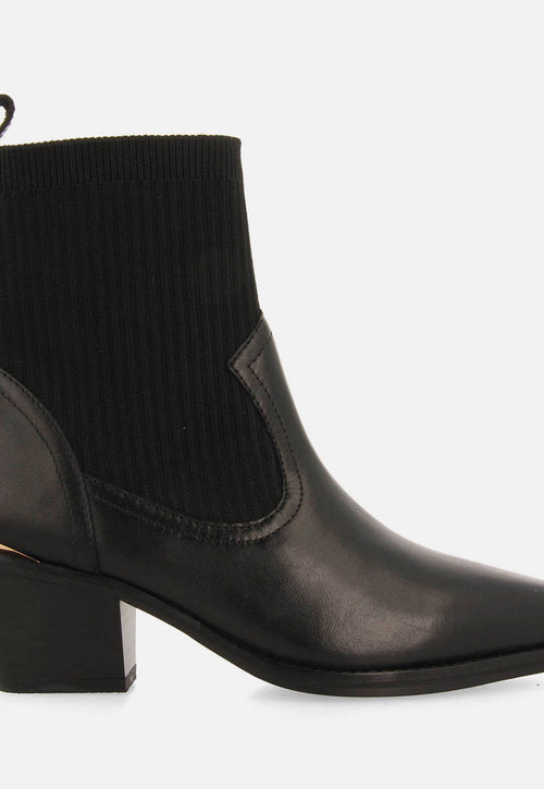 BOTINES COWBOY TIPO CALCETÍN TACÓN PIEL TAPOLCA