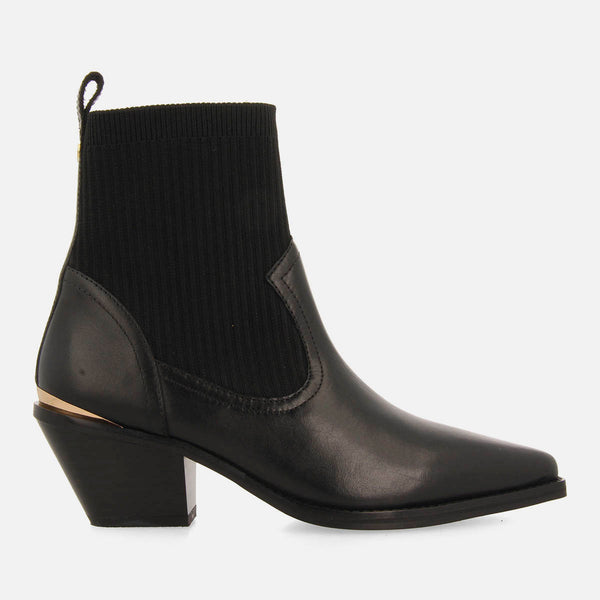 BOTINES COWBOY TIPO CALCETÍN TACÓN PIEL TAPOLCA