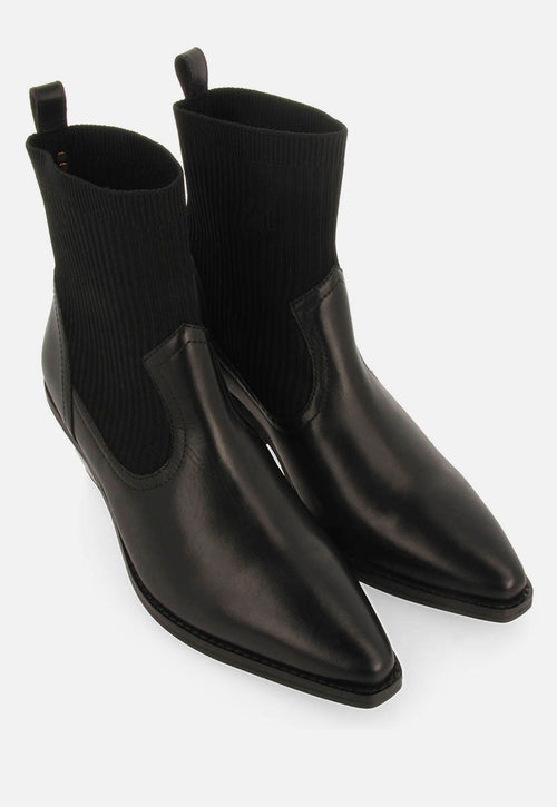 BOTINES COWBOY TIPO CALCETÍN TACÓN PIEL TAPOLCA