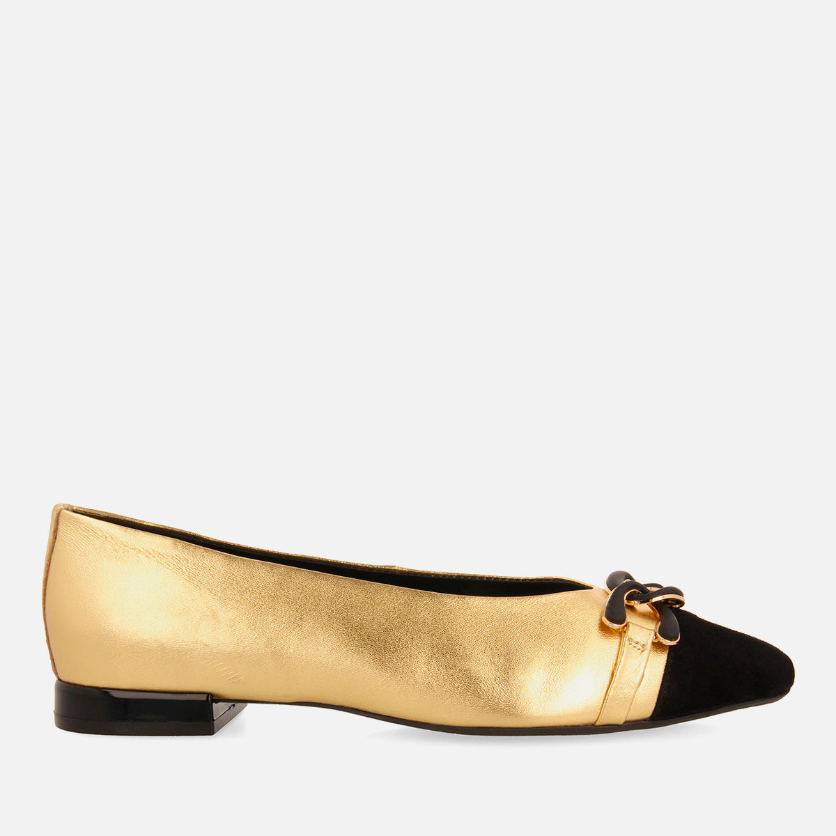 BALLERINE IN PELLE METALLIZZATA DAVIDE