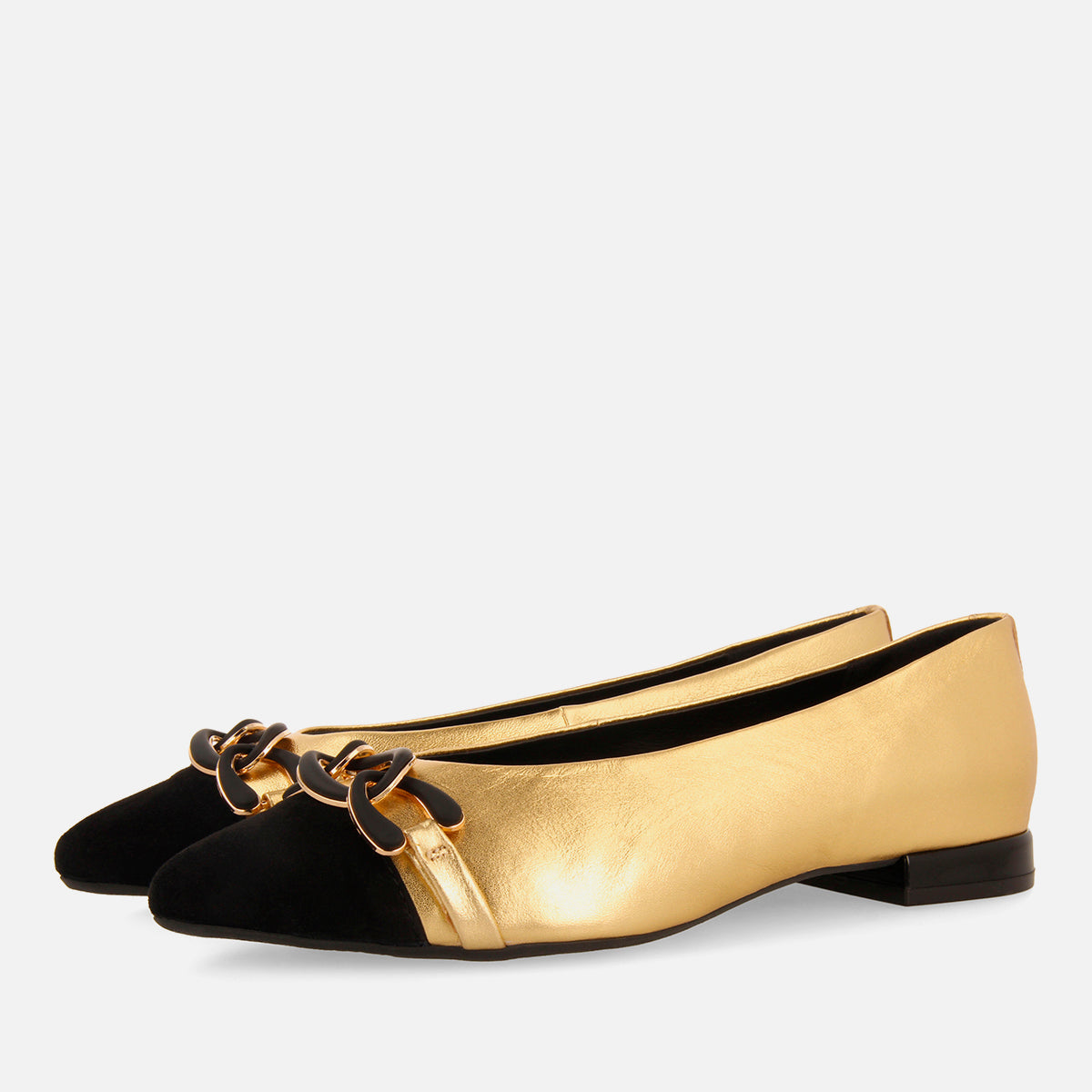 BALLERINE IN PELLE METALLIZZATA DAVIDE