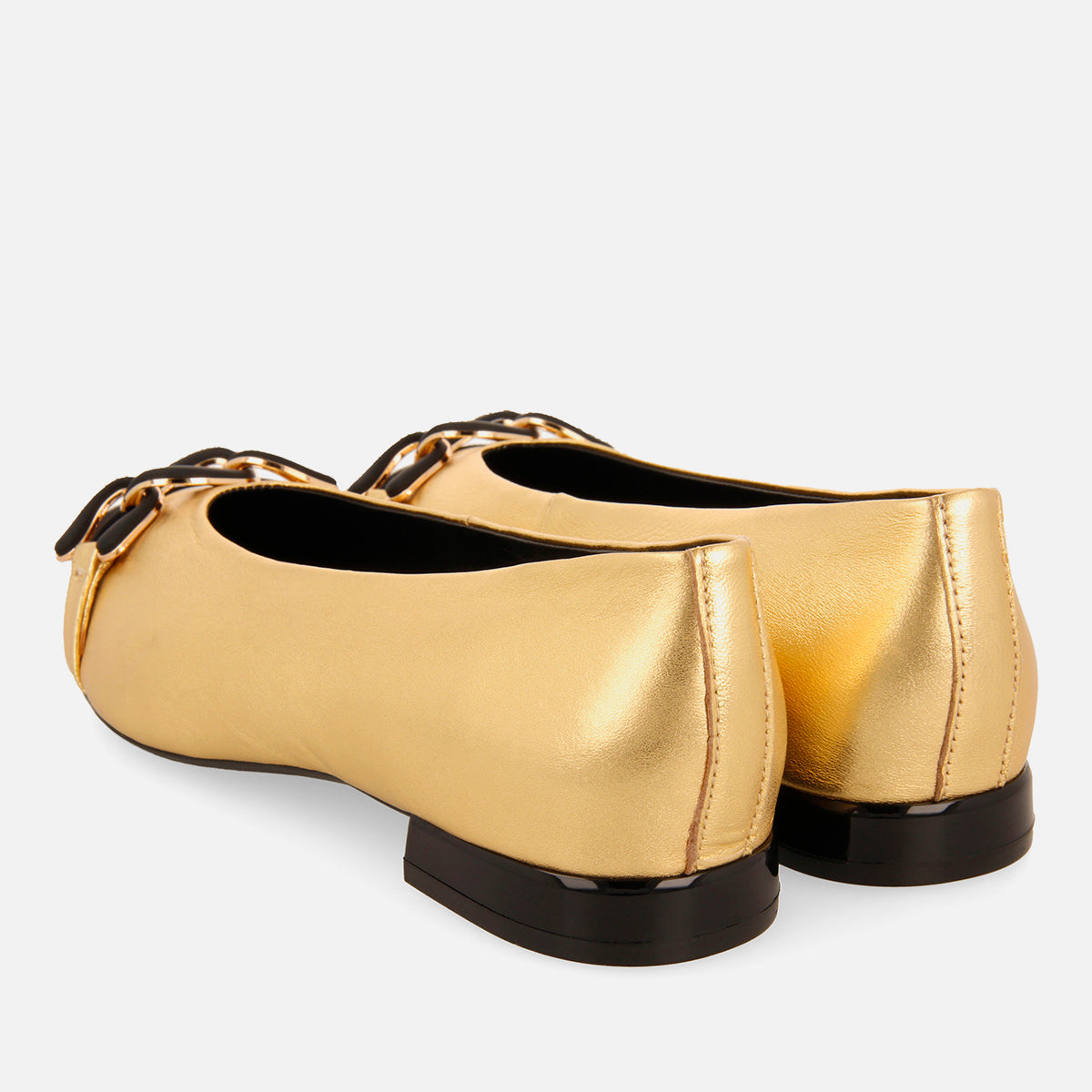 BALLERINE IN PELLE METALLIZZATA DAVIDE