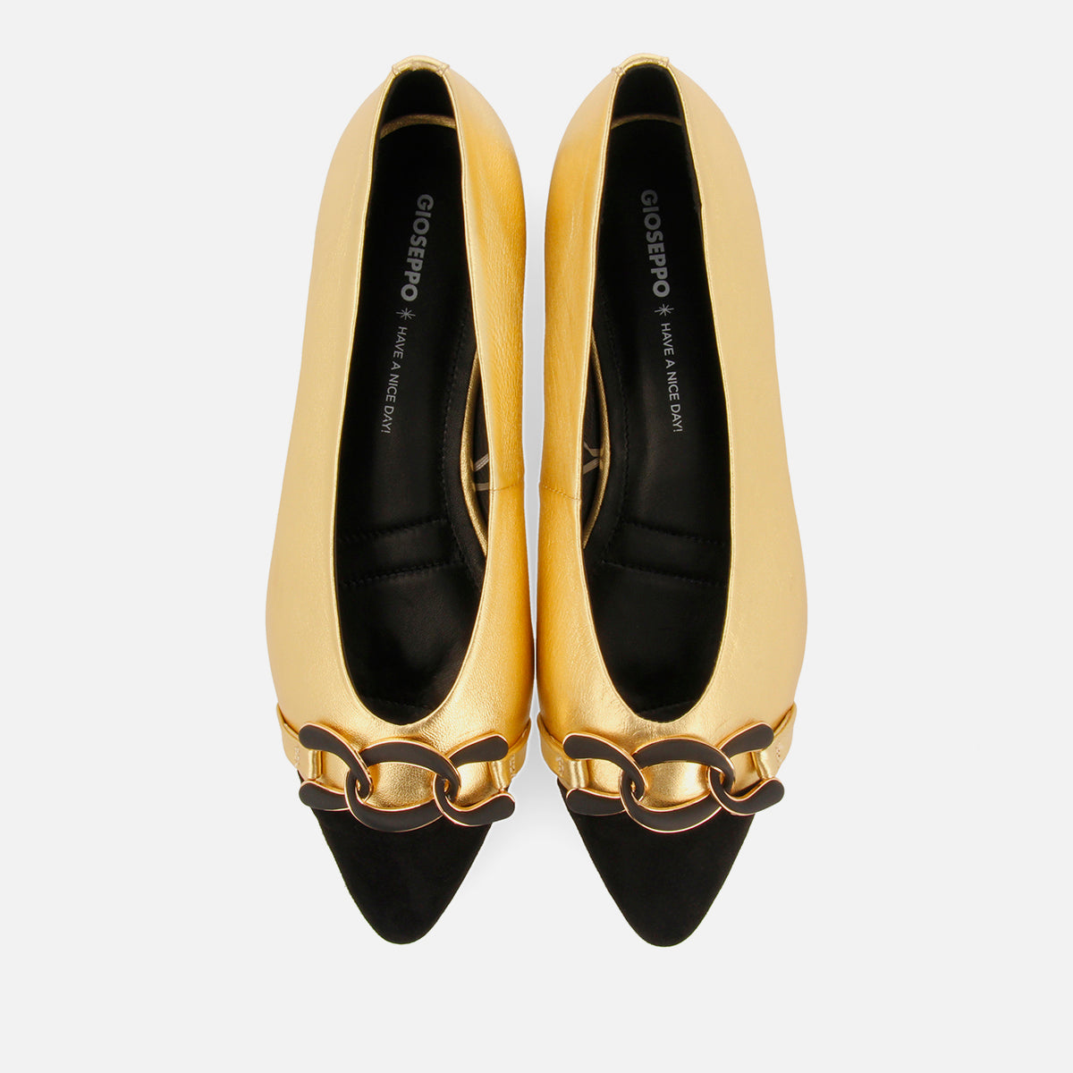 BALLERINE IN PELLE METALLIZZATA DAVIDE