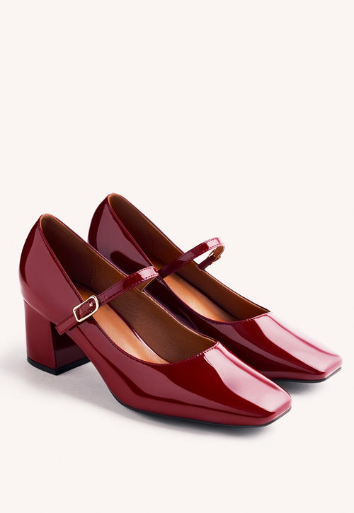 PATENT LEATHER EFFECT MARY-JANES WINDHAM