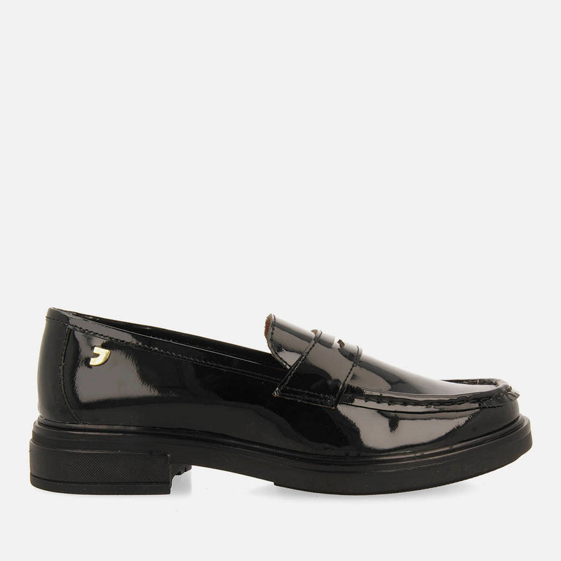 LOAFERS WITH MASK IN PATENT LEATHER EFFECT SNINA