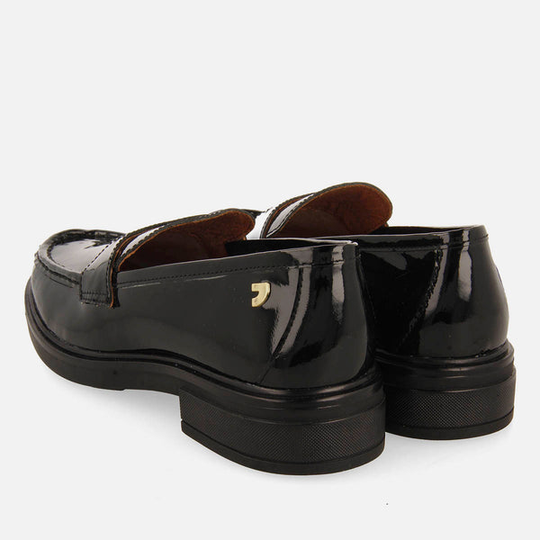 LOAFERS WITH MASK IN PATENT LEATHER EFFECT SNINA