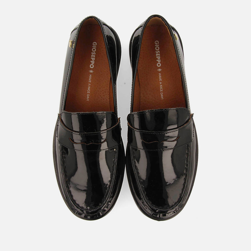 LOAFERS WITH MASK IN PATENT LEATHER EFFECT SNINA