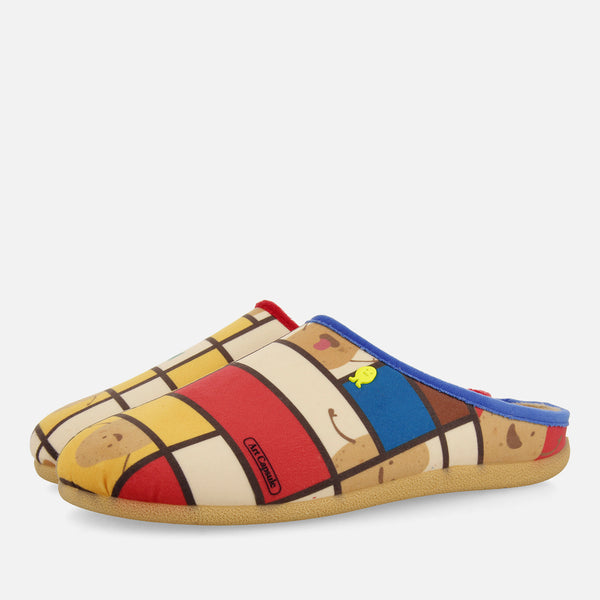 HEVES PRINT HOUSE SLIPPERS