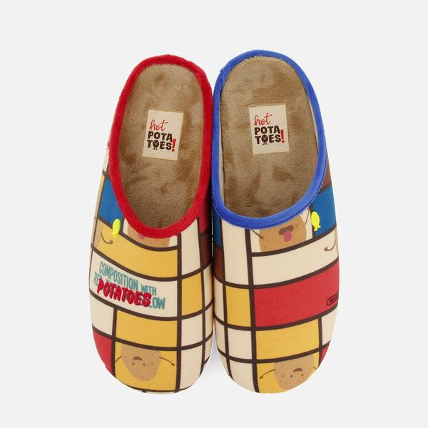 HEVES PRINT HOUSE SLIPPERS