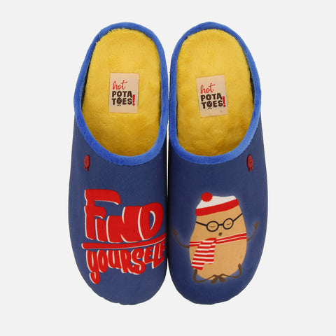 FALLSBURG FAUX FUR PRINT SLIPPERS