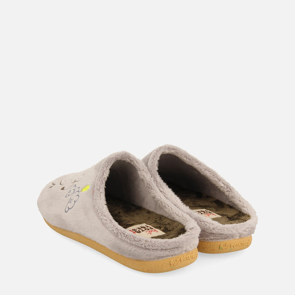 GENESEE FAUX FUR PRINT HOUSE SLIPPERS