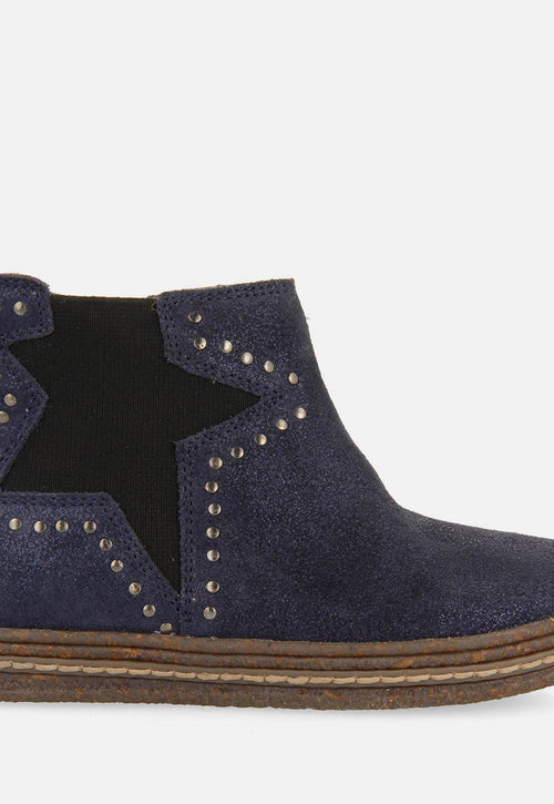 BOOTS WITH SHINY SUEDE LEATHER STUDS AJKA