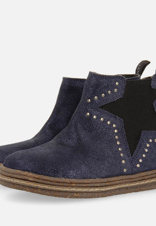 BOOTS WITH SHINY SUEDE LEATHER STUDS AJKA