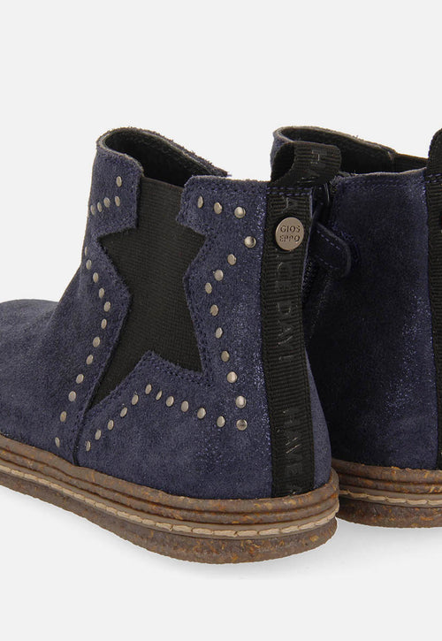 BOOTS WITH SHINY SUEDE LEATHER STUDS AJKA