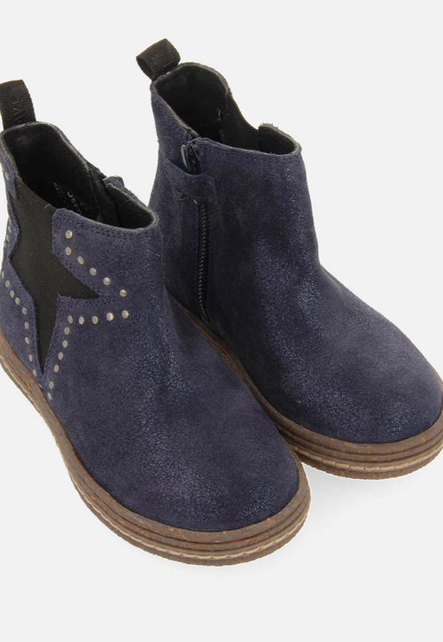 BOOTS WITH SHINY SUEDE LEATHER STUDS AJKA