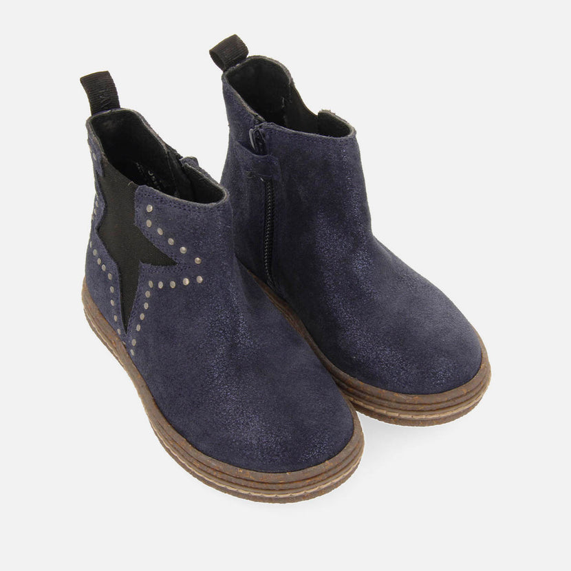 BOOTS WITH SHINY SUEDE LEATHER STUDS AJKA