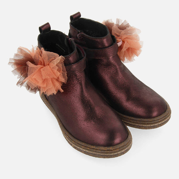 FLOWER-EMBROIDERED LEATHER BOOTS BAAL