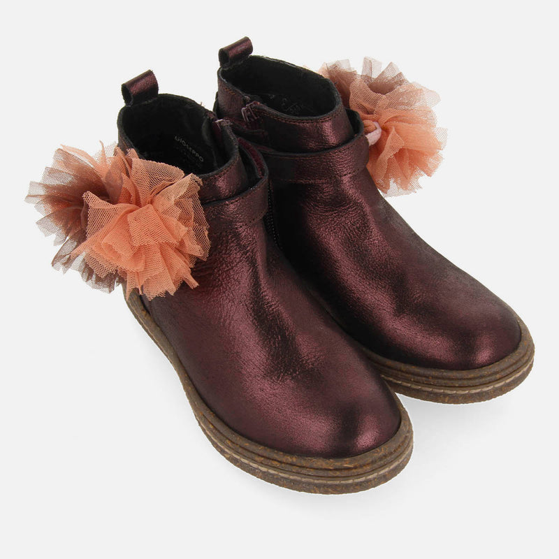FLOWER-EMBROIDERED LEATHER BOOTS BAAL