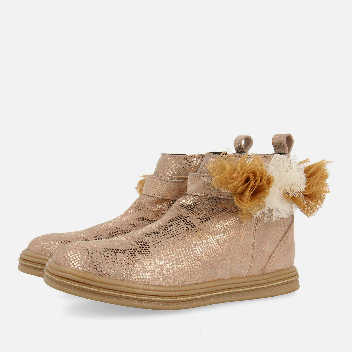 BOTINES PIEL FLORES BAAL