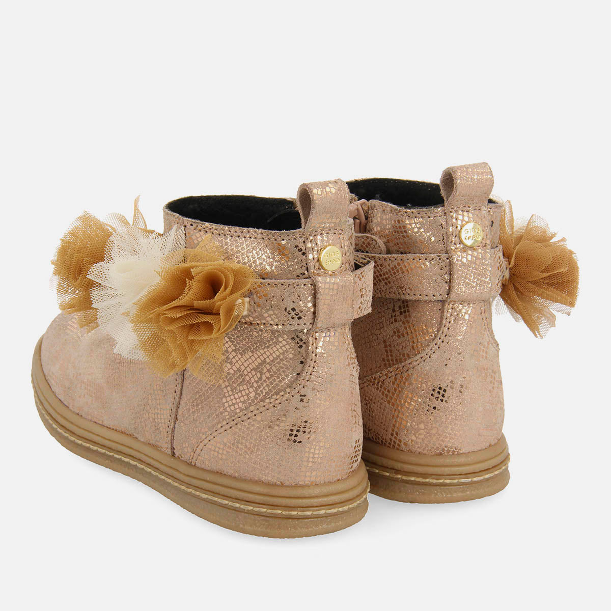 BOTINES PIEL FLORES BAAL