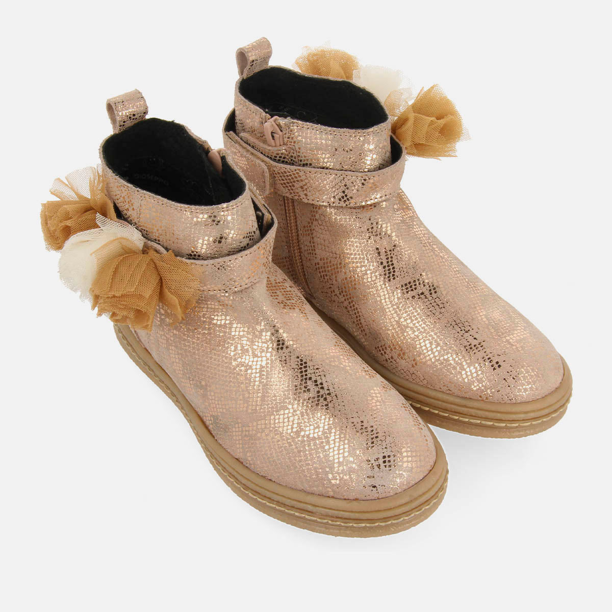 BOTINES PIEL FLORES BAAL