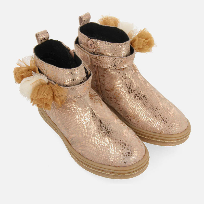 FLOWER-EMBROIDERED LEATHER BOOTS BAAL