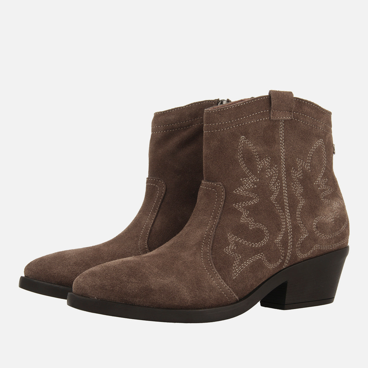 BOTINES COWBOY TACÓN PIEL SERRAJE LENZING