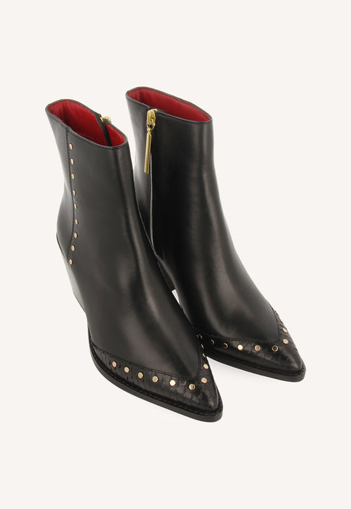COWBOY BOOTS WITH HEEL IN LEATHER MAISSAU