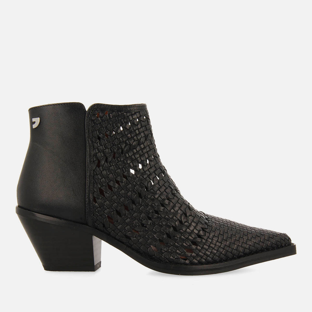 BOTAS DE COWBOY TRANÇADAS DE COURO COM SALTO LIVONIA