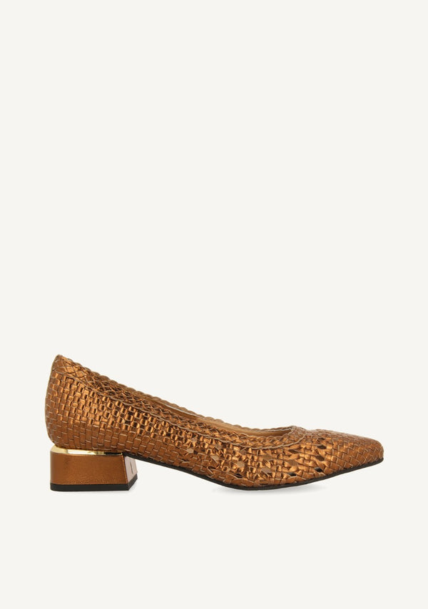 ZAPATOS DE SALÓN METALIZADOS TACHUELAS PIEL MAGLOD