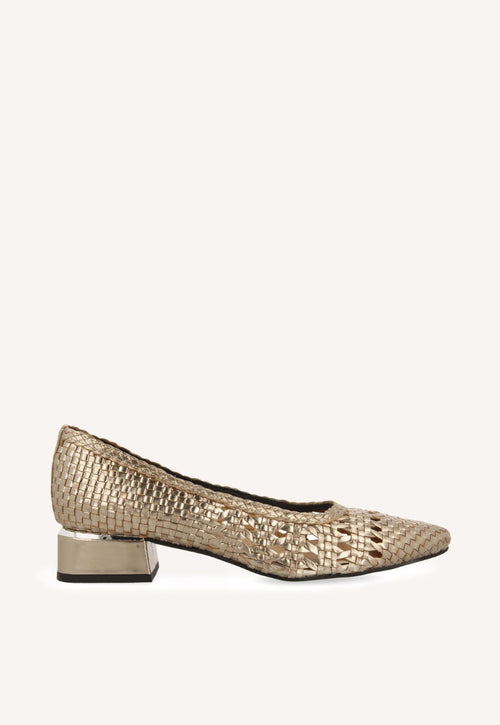 ZAPATOS DE SALÓN METALIZADOS TACHUELAS PIEL MAGLOD