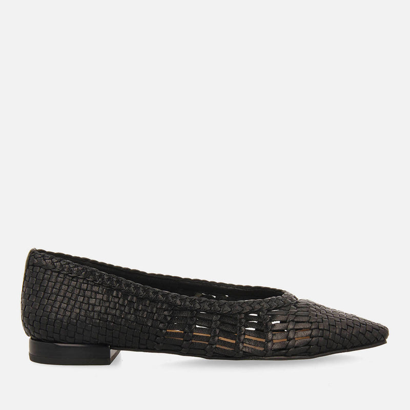 BRAIDED LEATHER BALLET FLATS MORIAH