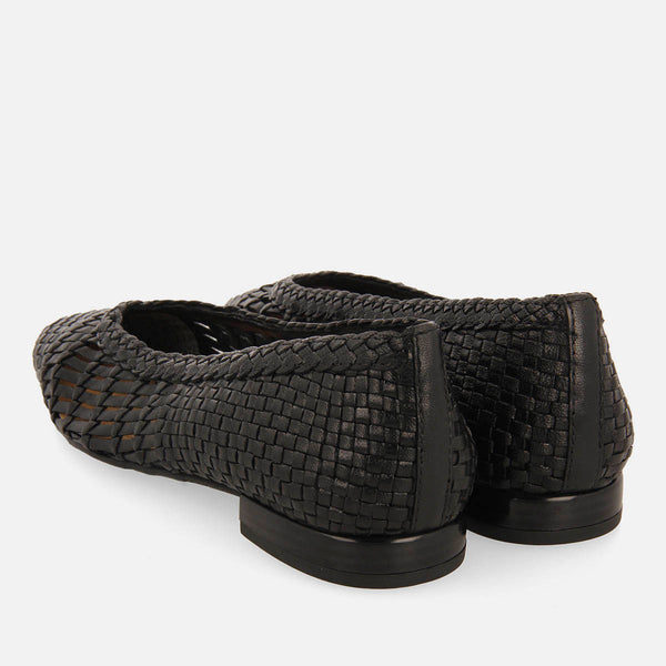 BRAIDED LEATHER BALLET FLATS MORIAH