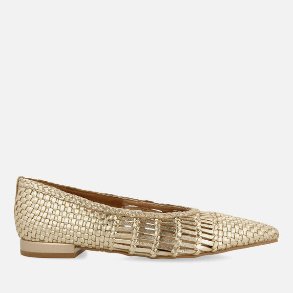 BRAIDED LEATHER BALLET FLATS MORIAH