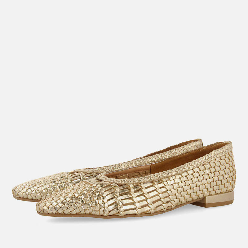 BRAIDED LEATHER BALLET FLATS MORIAH