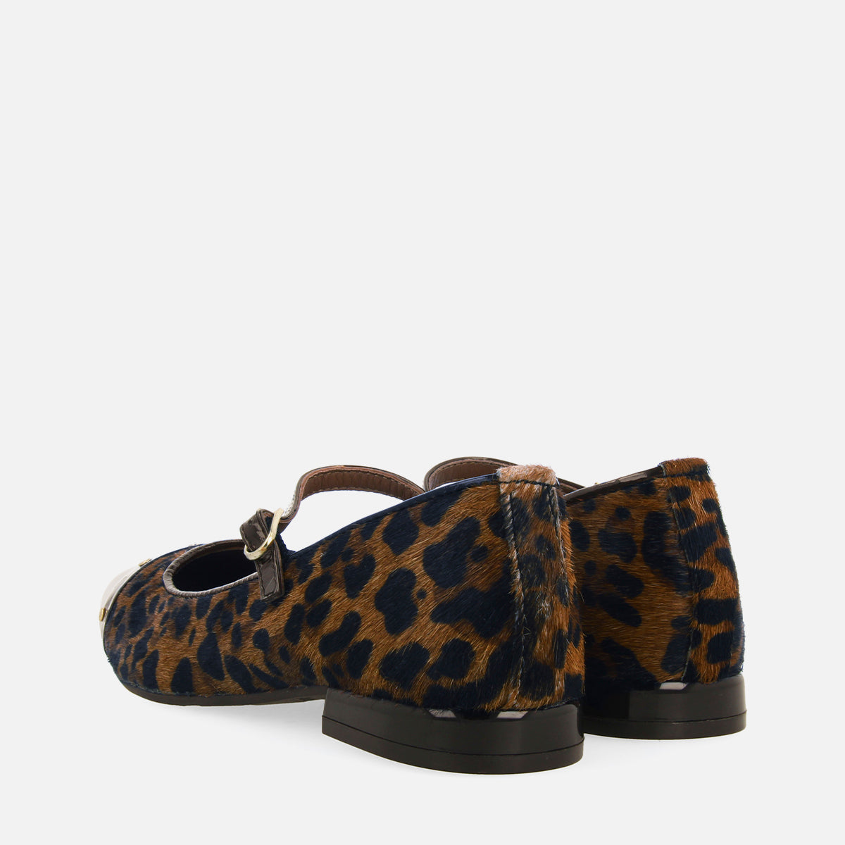 BALLERINE MERCEDITAS IN PELLE STAMPA LEOPARDO SERED