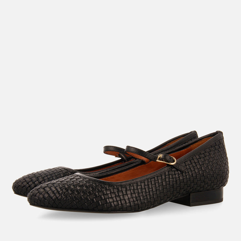 BALLERINE MERCEDITAS INTRECCIATE IN PELLE BODAJK