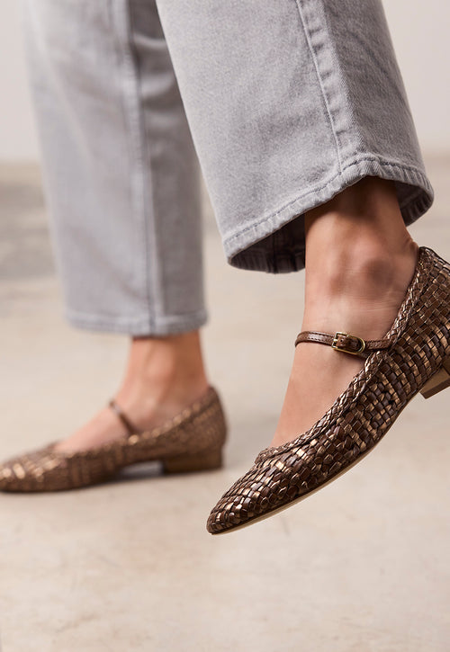 BAILARINAS MERCEDITAS TRENZADO PIEL SKALICA