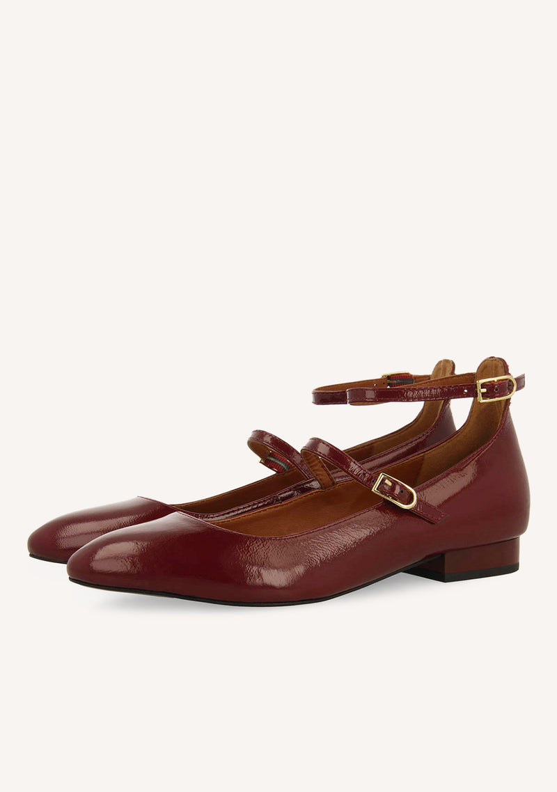 BALLERINE MERCEDITAS IN PELLE EFFETTO VERNICE KALSEN