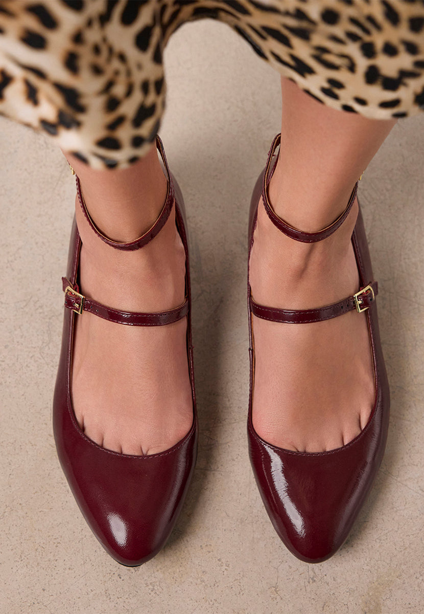 BAILARINAS MERCEDITAS PIEL EFECTO CHAROL KALSEN