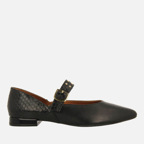 DANCER FLATS LEATHER WITH STUDDED REERSO