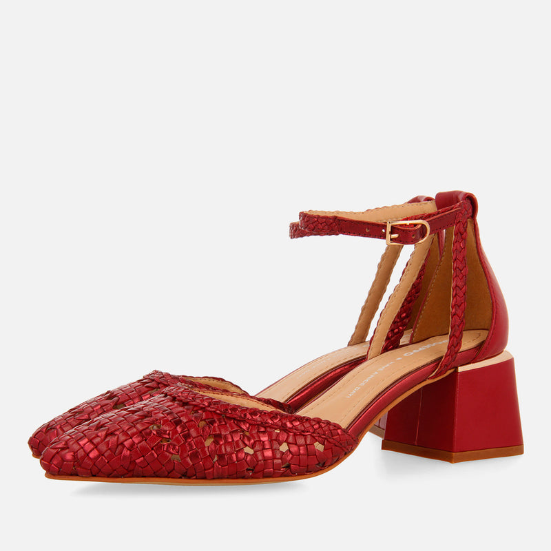 BRAIDED LEATHER PUMPS SARKAD