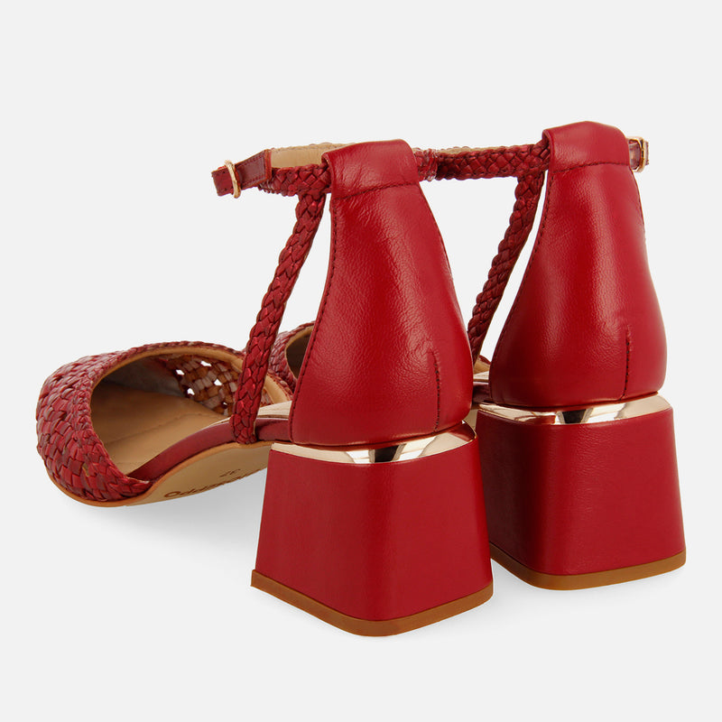 BRAIDED LEATHER PUMPS SARKAD