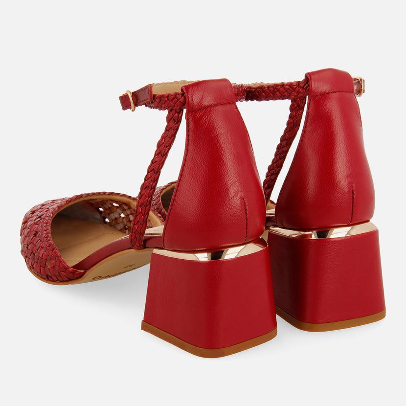 BRAIDED LEATHER PUMPS SARKAD