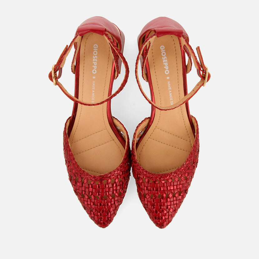 BRAIDED LEATHER PUMPS SARKAD