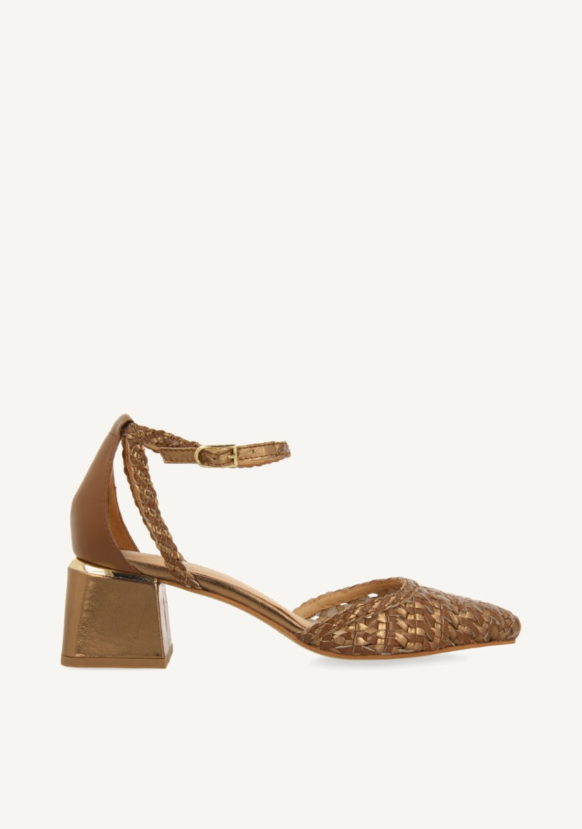 BRAIDED LEATHER PUMPS SARKAD