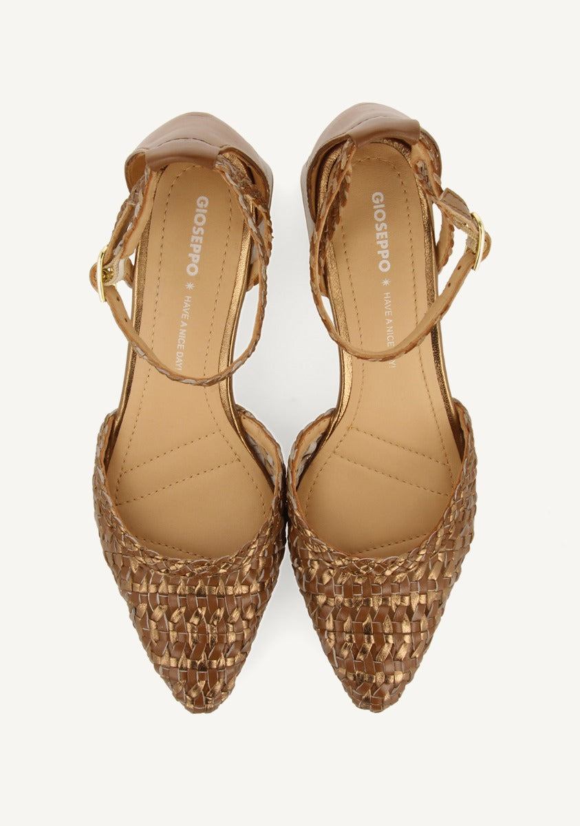 BRAIDED LEATHER PUMPS SARKAD