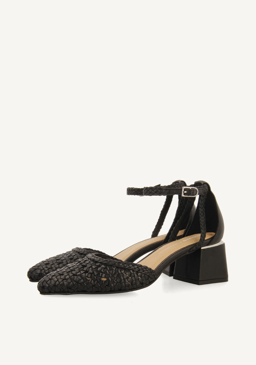 BRAIDED LEATHER PUMPS SARKAD